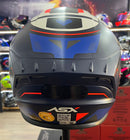 Capacete Sportivo ASX Draken Wind Fosco Azul, Azul e vermelho