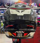Capacete Sportivo ASX Draken Wind Preto, Branco e Vermelho