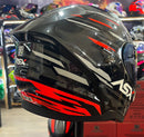 Capacete Sportivo ASX City Arrow Preto, Grafite, Vermelho
