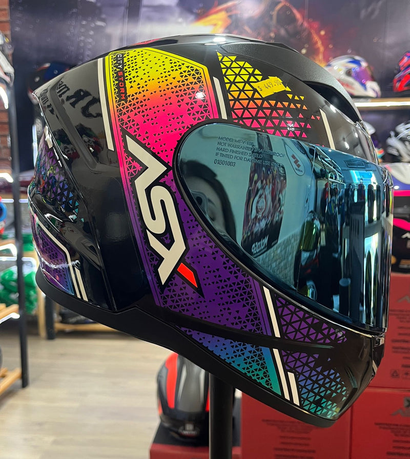 Capacete Sportivo ASX City Storm Preto Colors