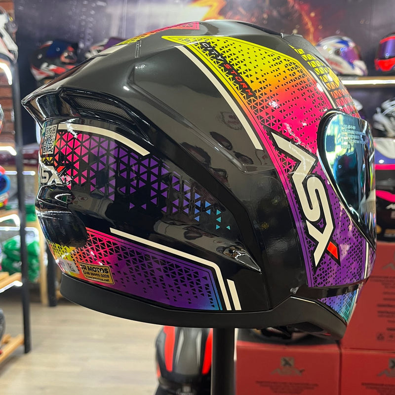 Capacete Sportivo ASX City Storm Preto Colors