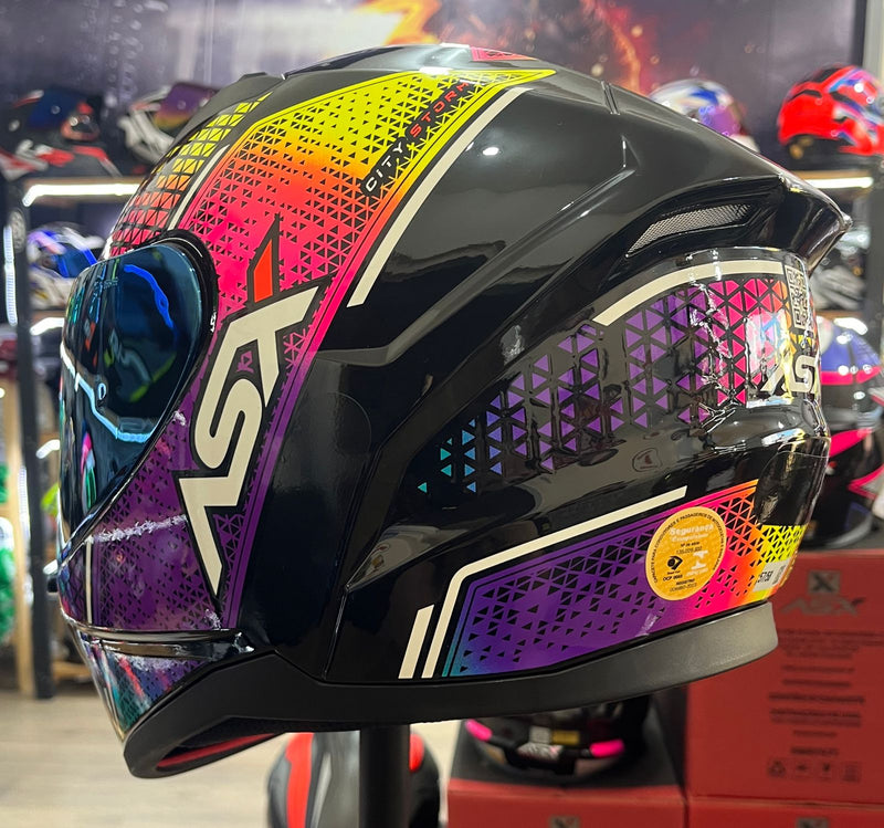 Capacete Sportivo ASX City Storm Preto Colors