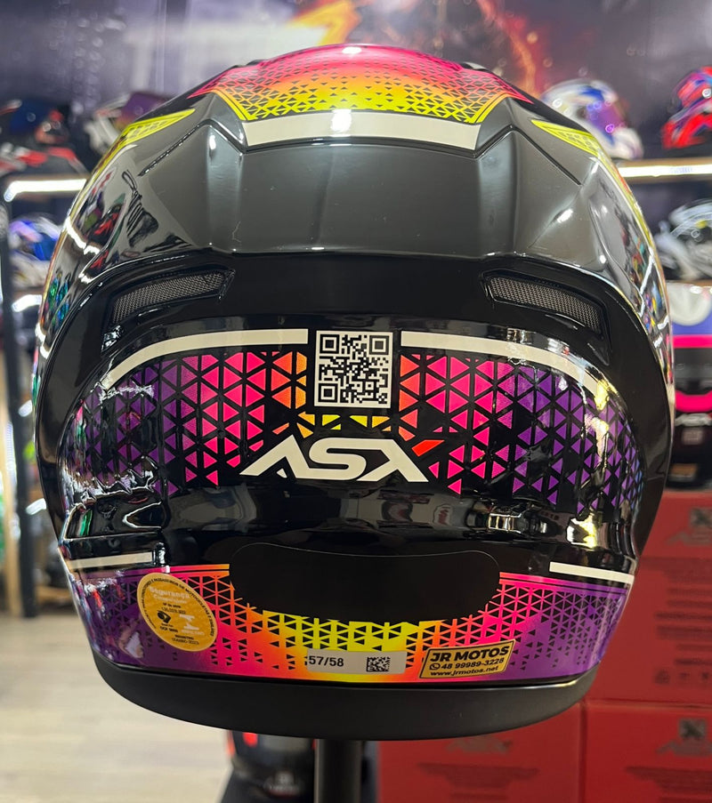 Capacete Sportivo ASX City Storm Preto Colors