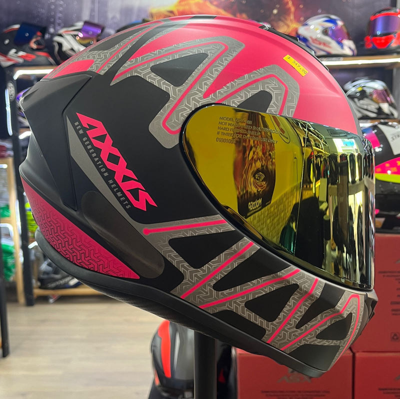 Capacete Axxis Draken Dekers Matt, Rosa e cinza