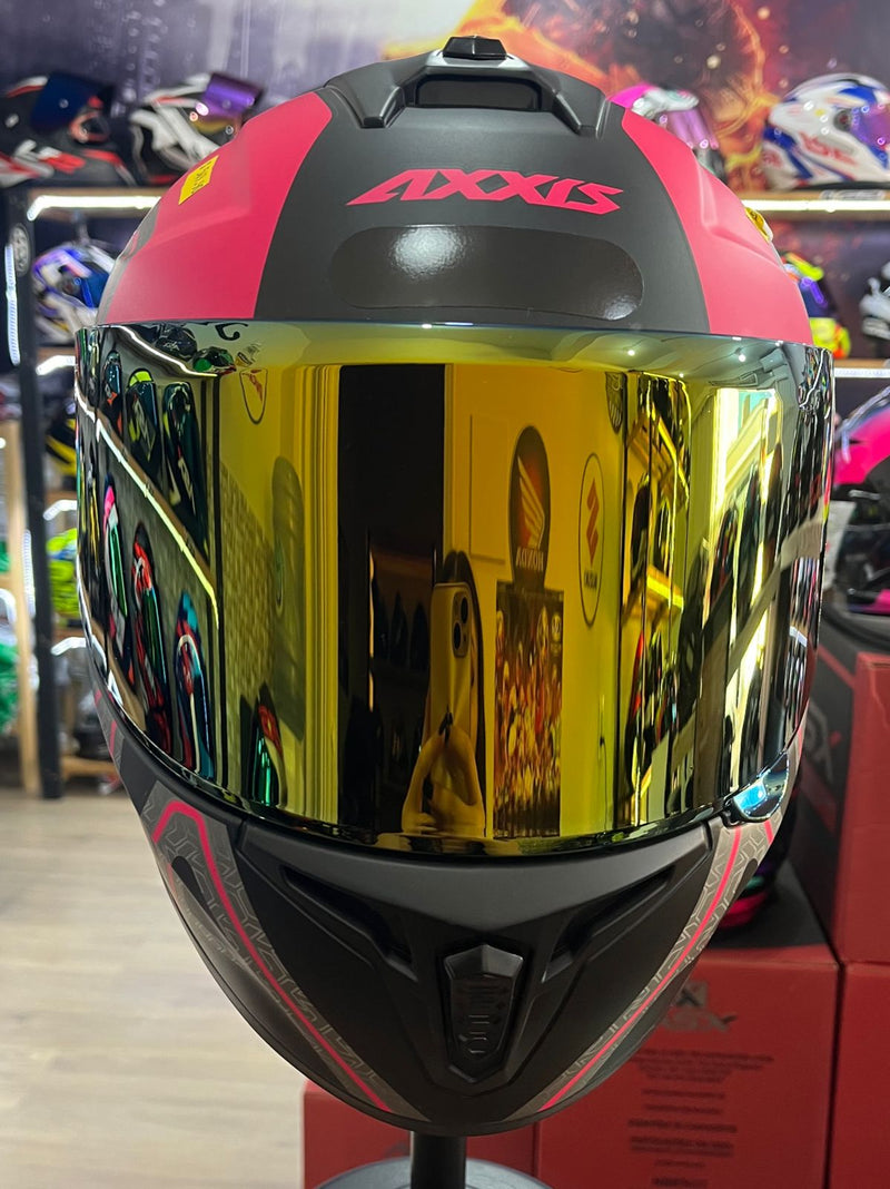 Capacete Axxis Draken Dekers Matt, Rosa e cinza