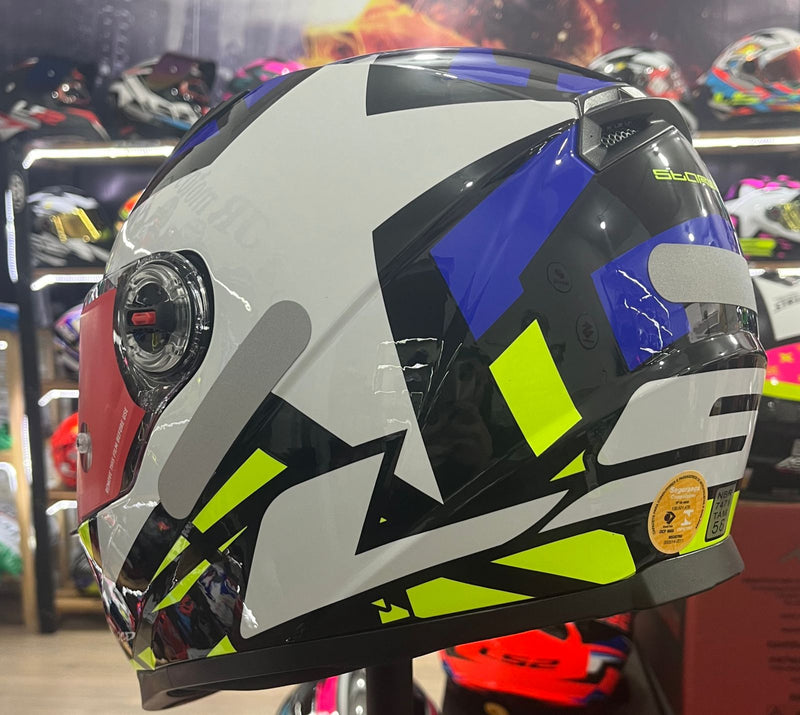 Capacete LS2 FF358 Starwar Azul e amarelo