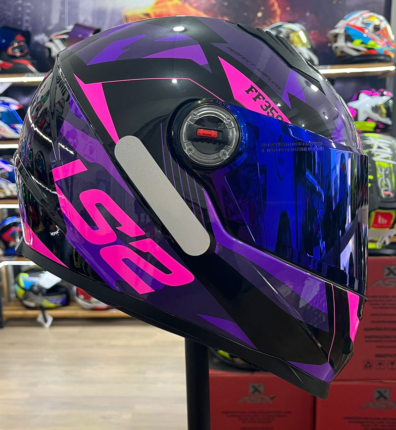 Capacete LS2 FF358 Tank Preto e Roxo