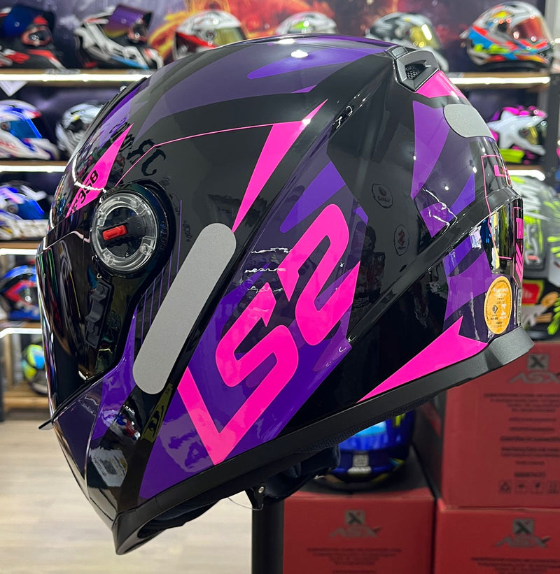 Capacete LS2 FF358 Tank Preto e Roxo