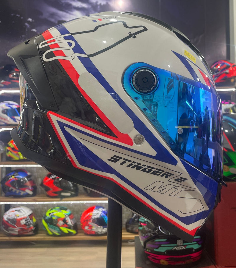 Capacete MT Stinger 2 Grand Prix A7 França