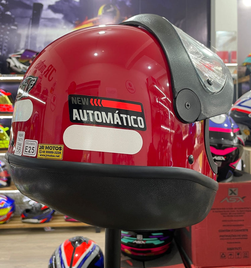 Capacete EBF Automático Solid Vermelho