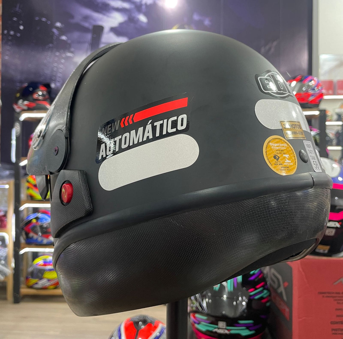 その他 EF Capacete EBF Automático Solid Preto Fosco