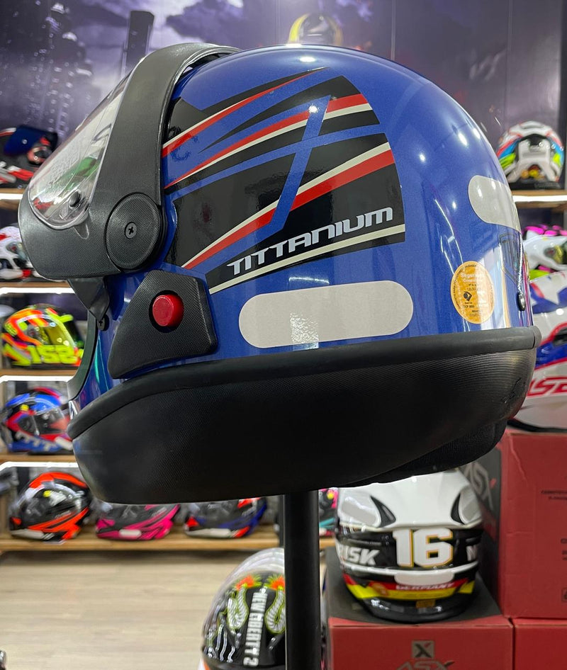 Capacete San marino Tittanium Azul e Preto