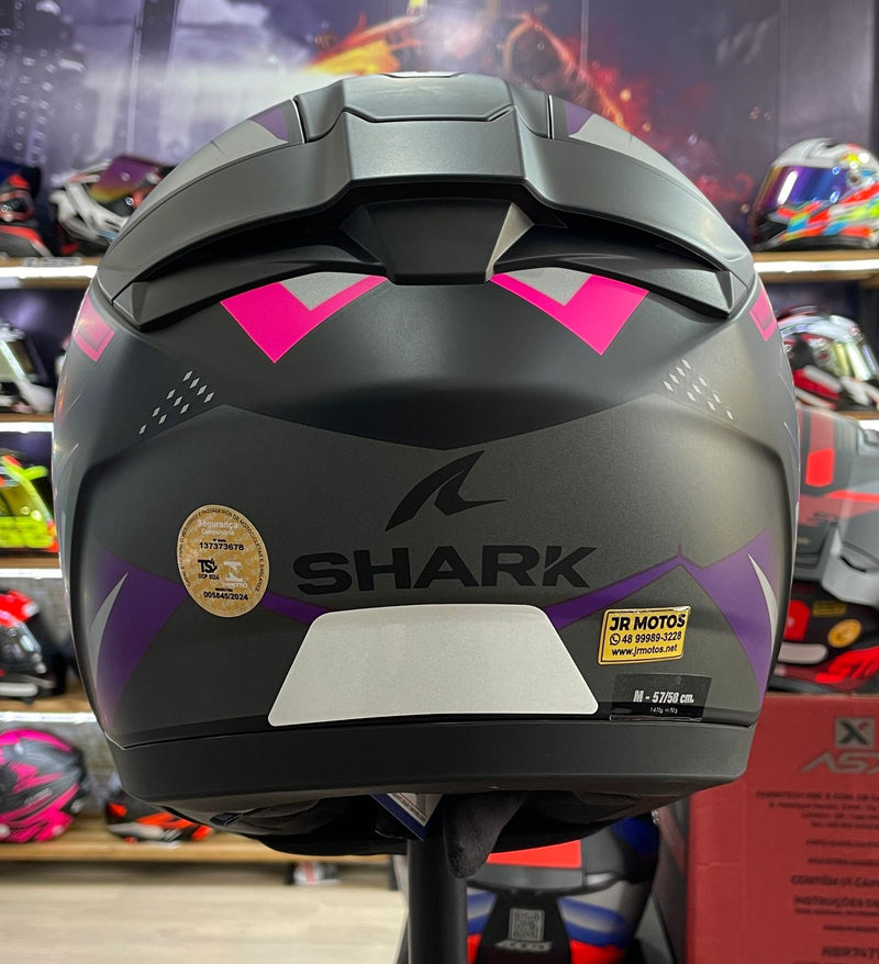 Capacete Shark RIDILL 2 BERSEK KVV, com óculos interno