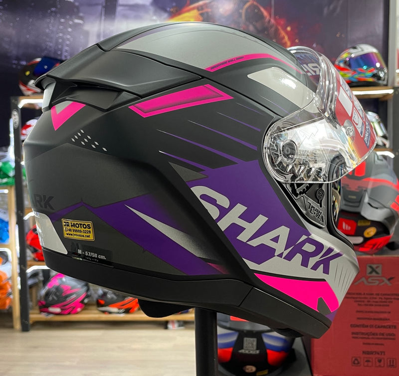 Capacete Shark RIDILL 2 BERSEK KVV, com óculos interno