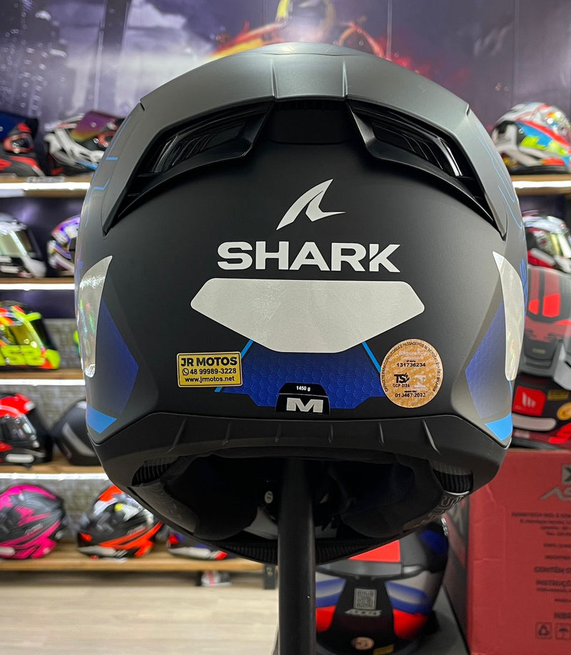 Capacete Shark D-SKWAL 2 Cadium Mat SS KBK, com óculos interno