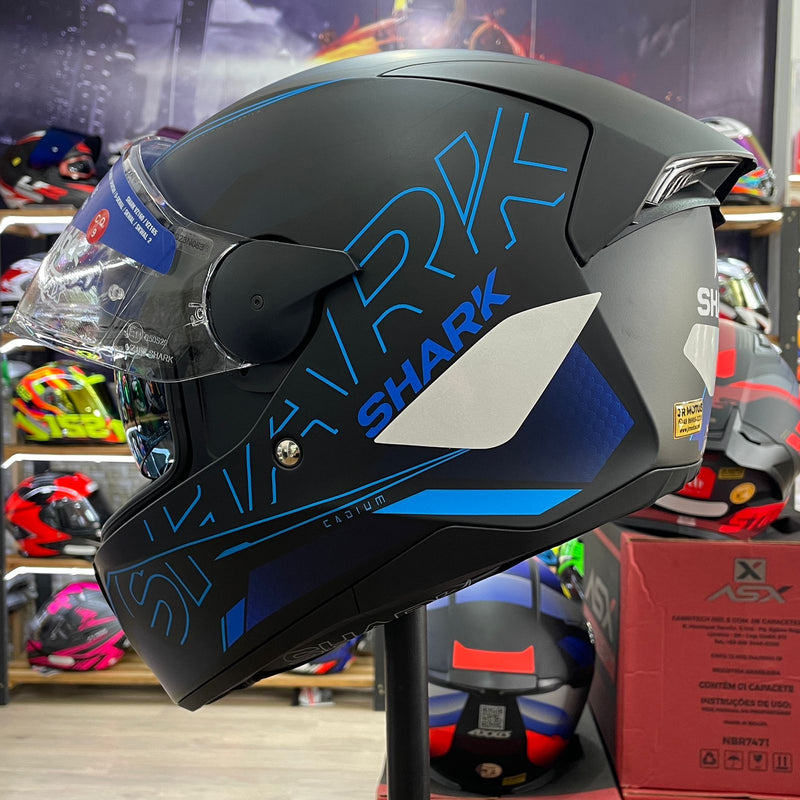 Capacete Shark D-SKWAL 2 Cadium Mat SS KBK, com óculos interno