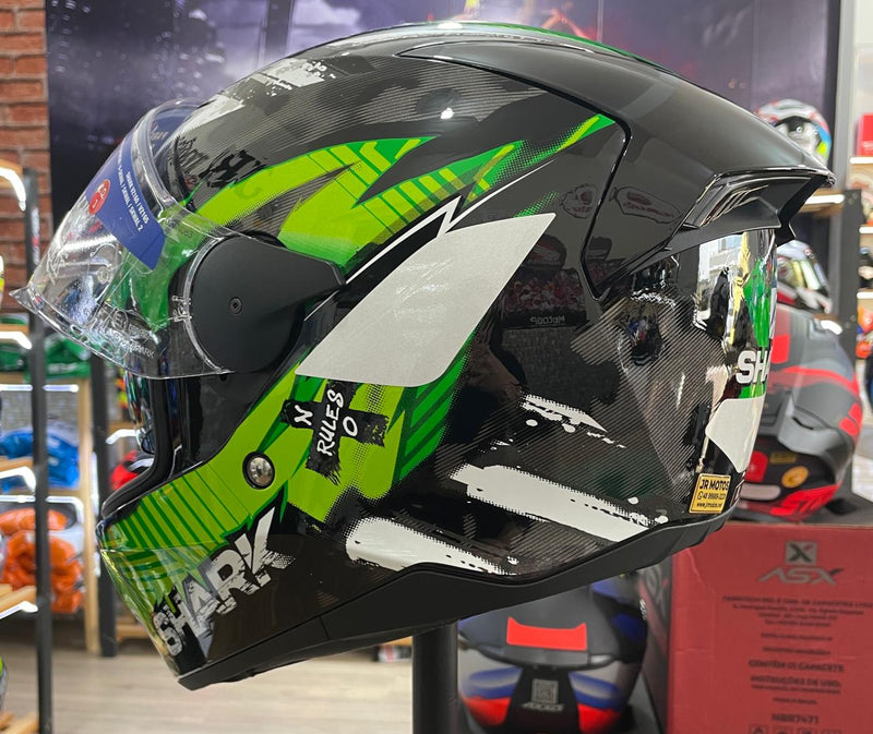 Capacete Shark D-SKWAL 2 PENXA KGY, com óculos interno