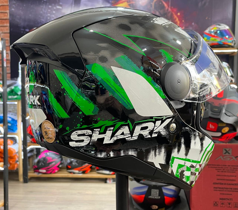 Capacete Shark D-SKWAL 2 PENXA KGY, com óculos interno