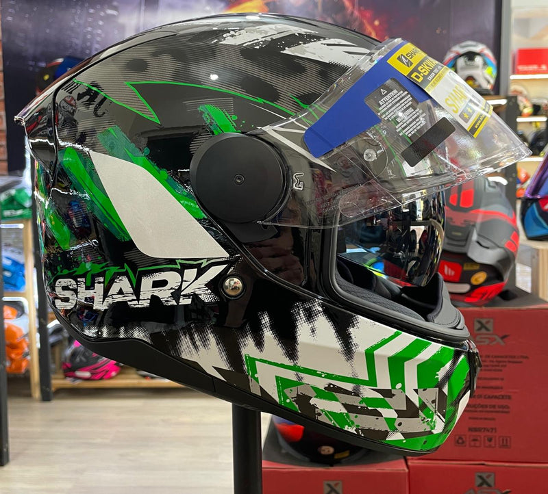 Capacete Shark D-SKWAL 2 PENXA KGY, com óculos interno