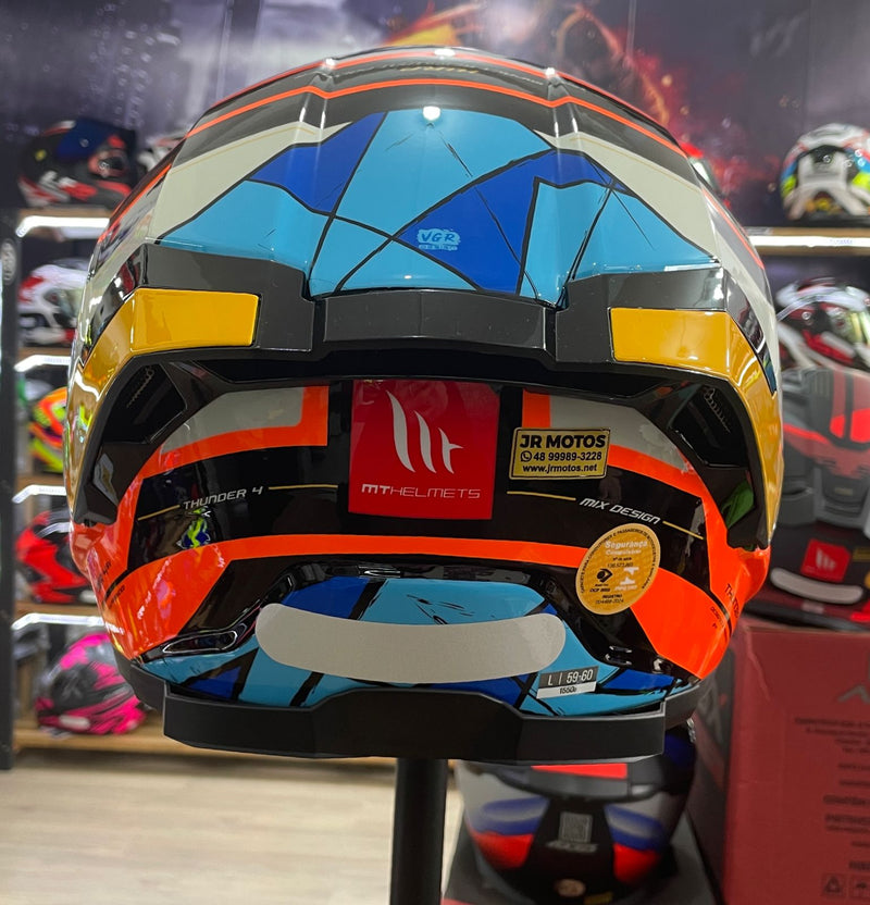 Capacete MT Thunder 4 Pental A5, com óculos interno