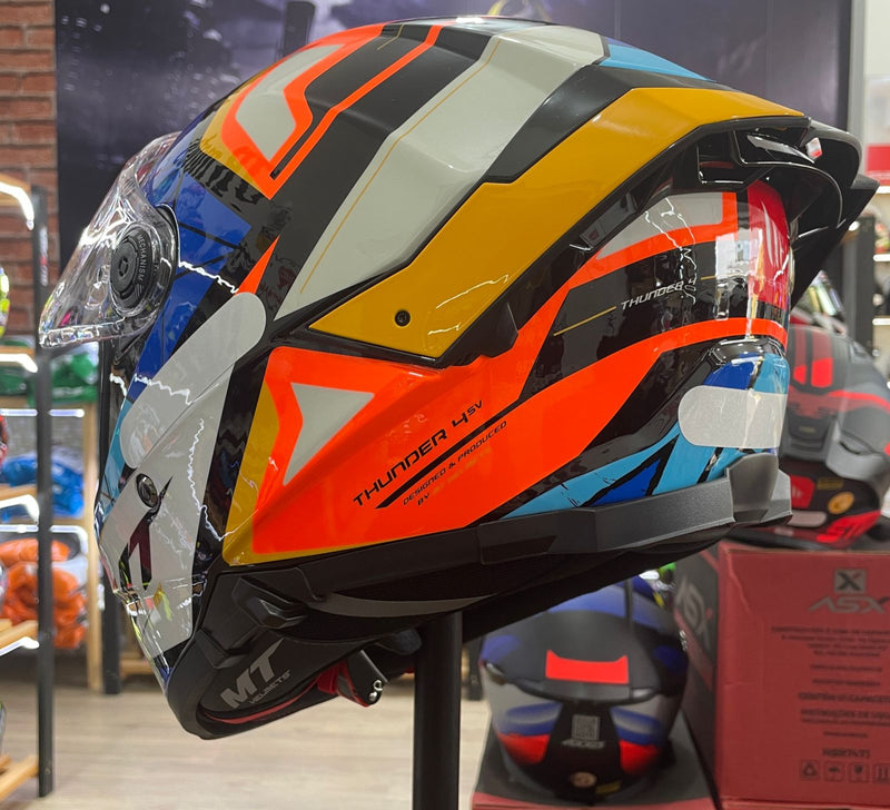 Capacete MT Thunder 4 Pental A5, com óculos interno