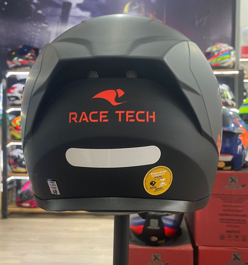 Capacete Escamoteável Race Tech, com óculos interno