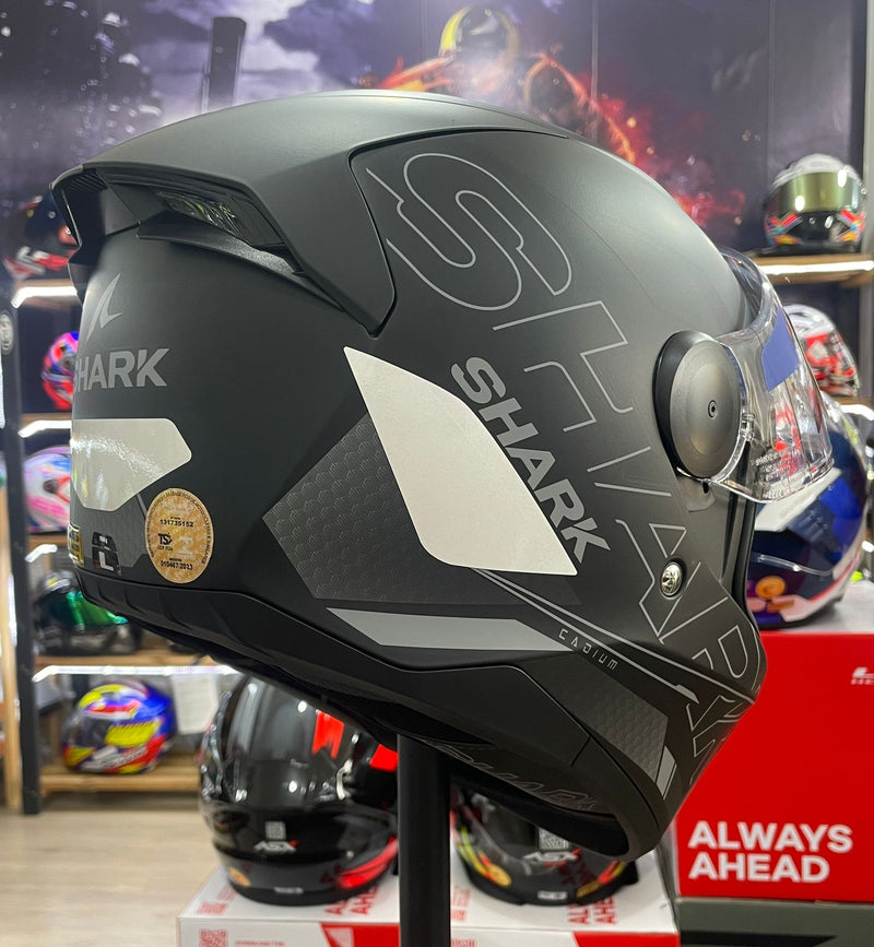 Capacete Shark D-SKWAL 2 Cadium Mat SS KAK, com óculos interno