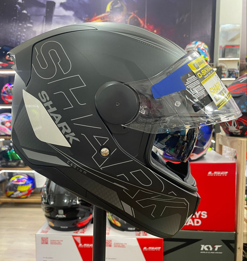 Capacete Shark D-SKWAL 2 Cadium Mat SS KAK, com óculos interno