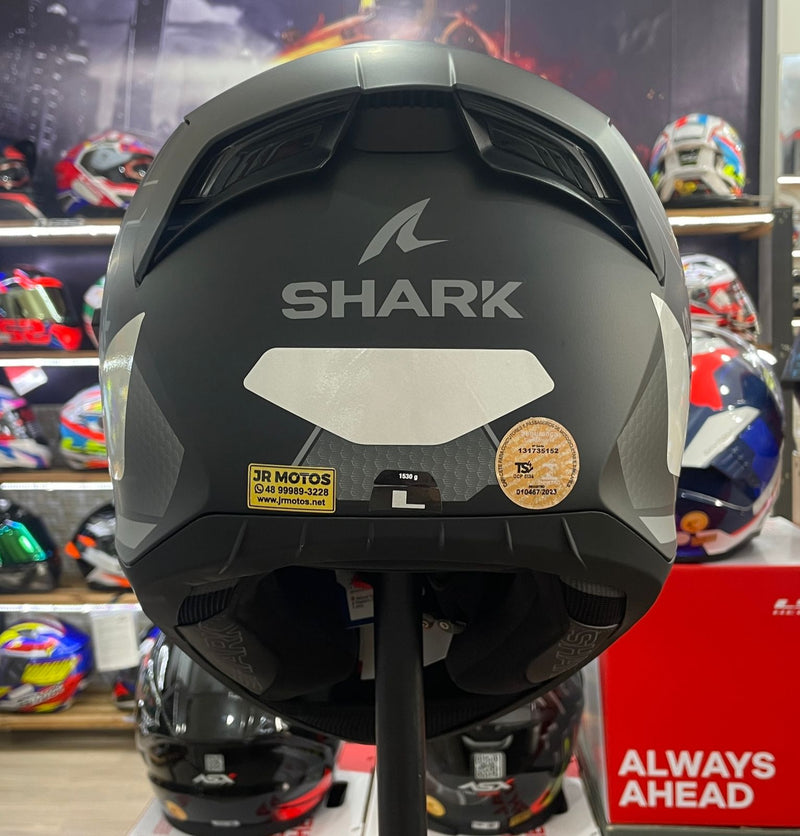 Capacete Shark D-SKWAL 2 Cadium Mat SS KAK, com óculos interno