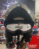 Capacete Escamoteável X troy com óculos interno, Laranja