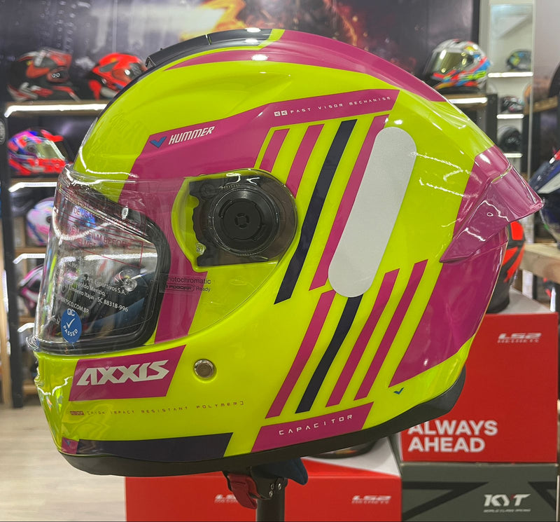 Capacete Axxis Hummer B CAPACITOR C8 PINK FLUOR GLOSS