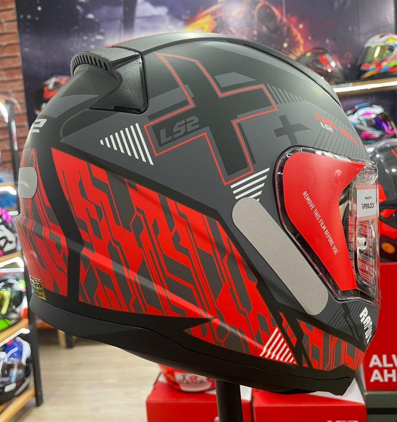 CAPACETE LS2 FF353 RAPID XTREET MATTE BLACK/ RED
