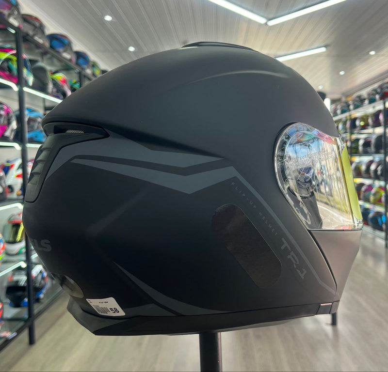 Capacete Escamoteável Peels Preto Fosco