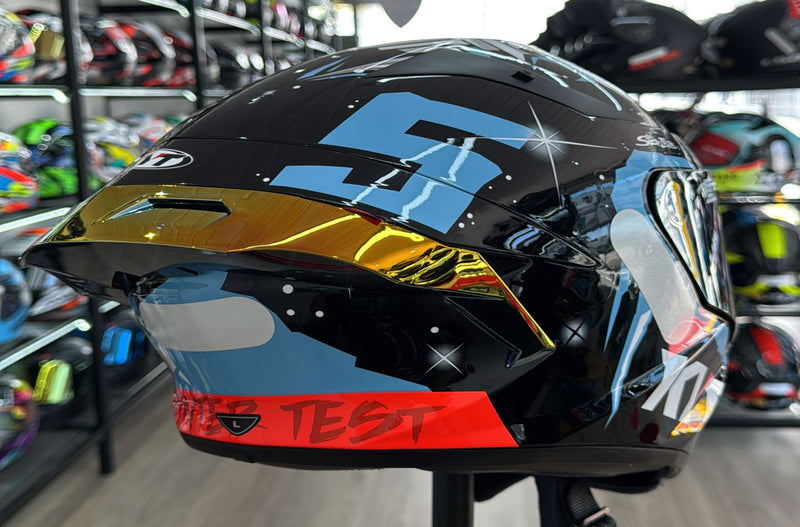 Capacete KYT TT COURSE Masia Winter Test Gloss. Aerofólio+Viseira.