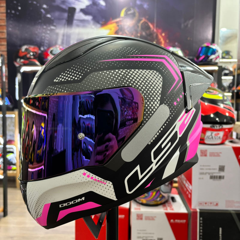 Capacete LS2 FF353 Doom Matte Pink