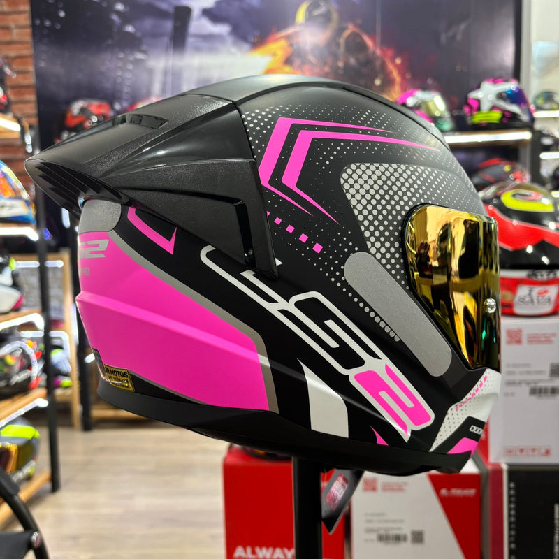 Capacete LS2 FF353 Doom Matte Pink