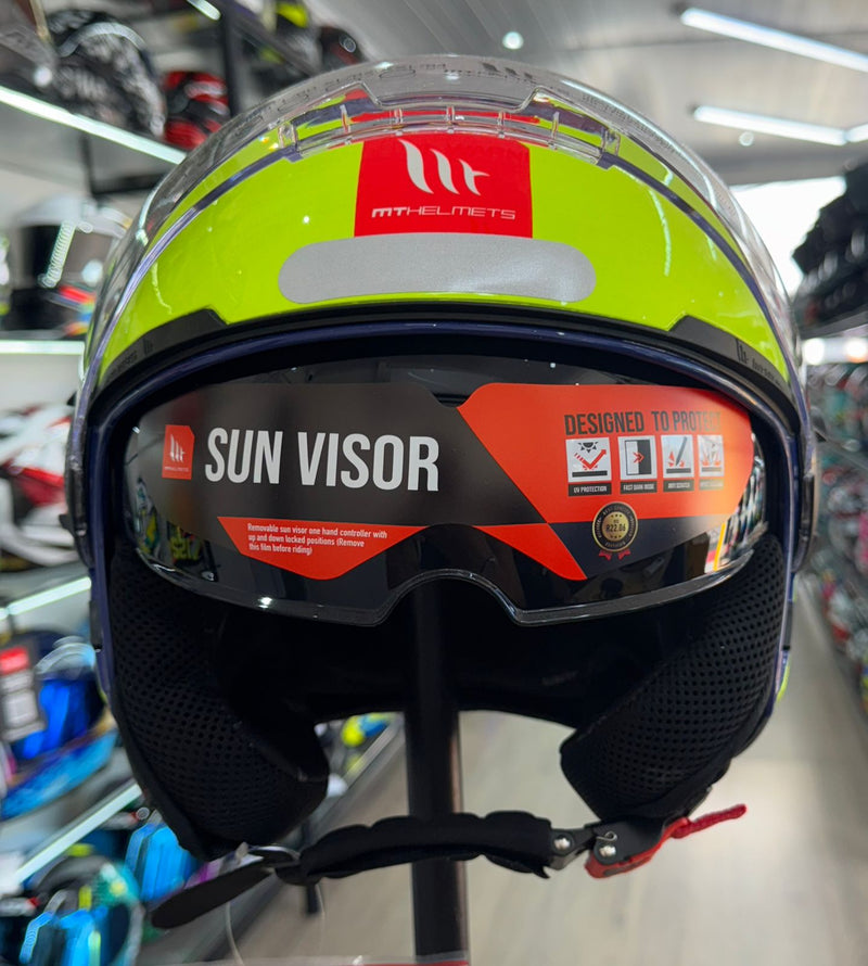 Capacete MT Viale SV Rudi D3 Brilho Fluor