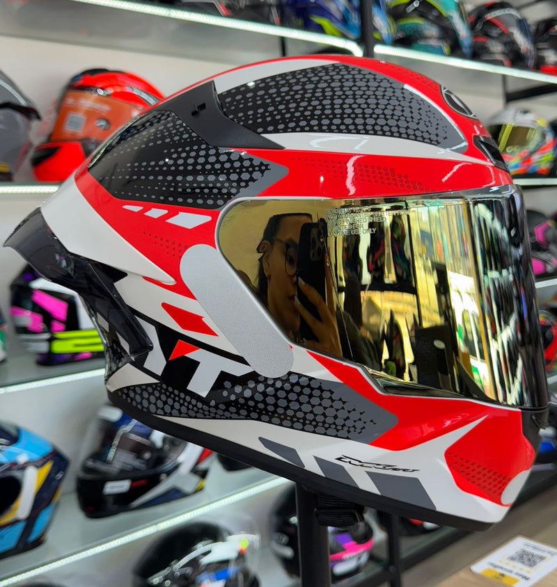 Capacete KYT TT COURSE Gear Black Red