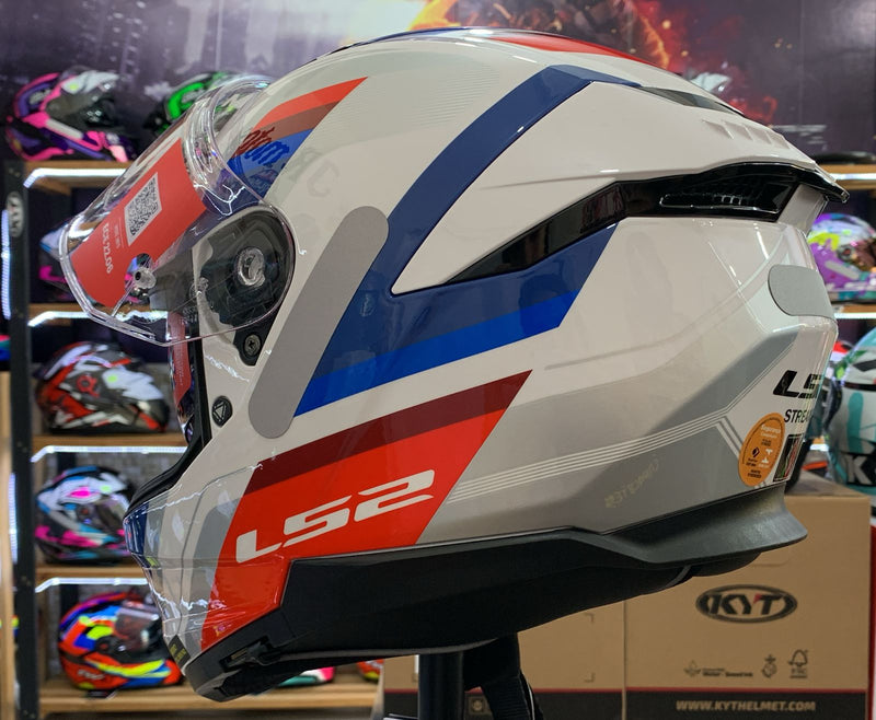 Capacete LS2 STREAM ll FF808 VINTAGE WHT/BLU/RED