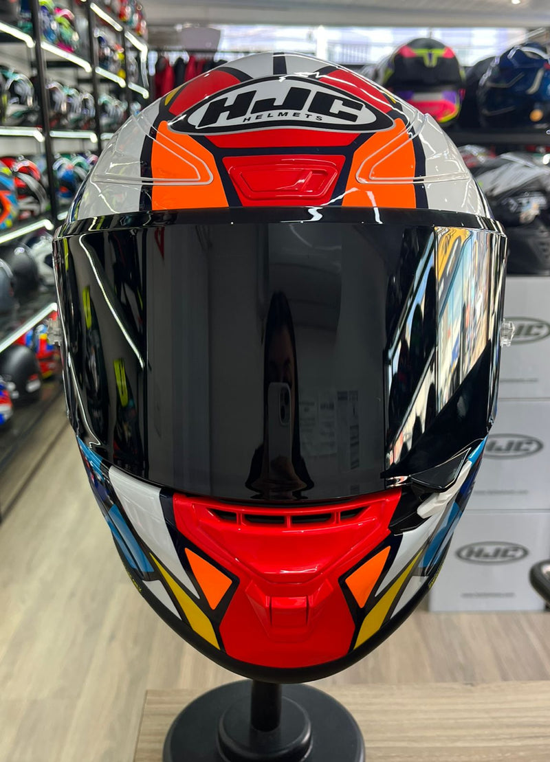 Capacete HJC RPHA 1 RED BULL MISANO, AZUL/VERM/ AMARELO