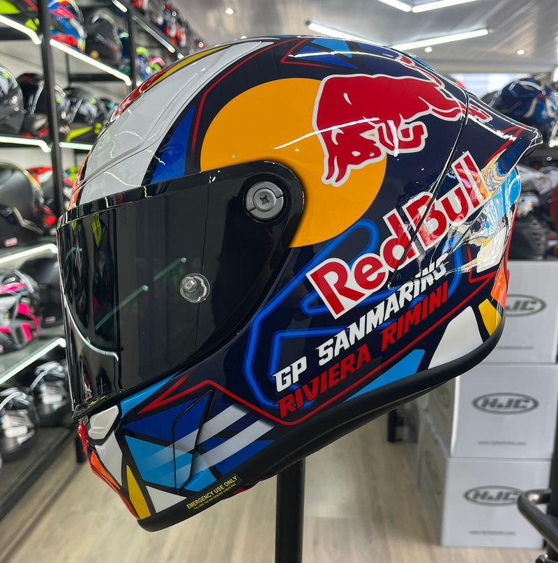 Capacete HJC RPHA 1 RED BULL MISANO, AZUL/VERM/ AMARELO