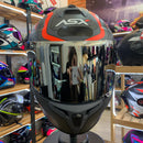 Capacete ASX DRAKEN COUGAR FOSCO CINZA PRETO VERM