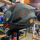 Capacete ASX DRAKEN COUGAR FOSCO CINZA PRETO VERM