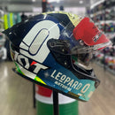 Capacete KYT R2R Max Foggia Mugello com óculos interno