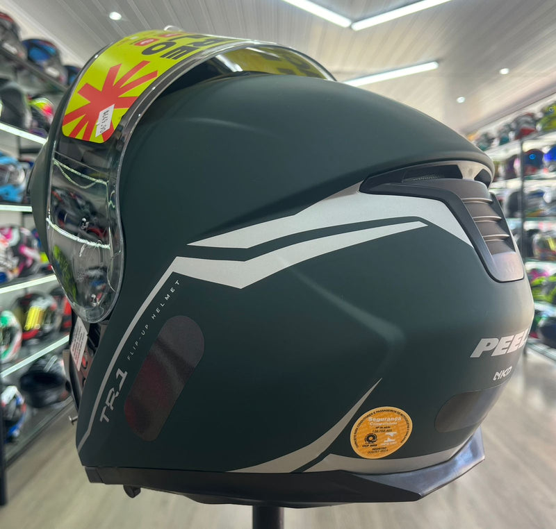 Capacete Escamoteável Peels Verde Militar