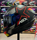 CAPACETE ASX DRAKEN PILOT FOSCO PRETO VERM. E AMARELO