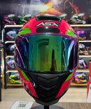 Capacete ASX EAGLE EXPLORER PRETO ROSA PRATA