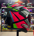 Capacete ASX EAGLE EXPLORER PRETO ROSA PRATA