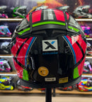 Capacete ASX EAGLE EXPLORER PRETO ROSA PRATA