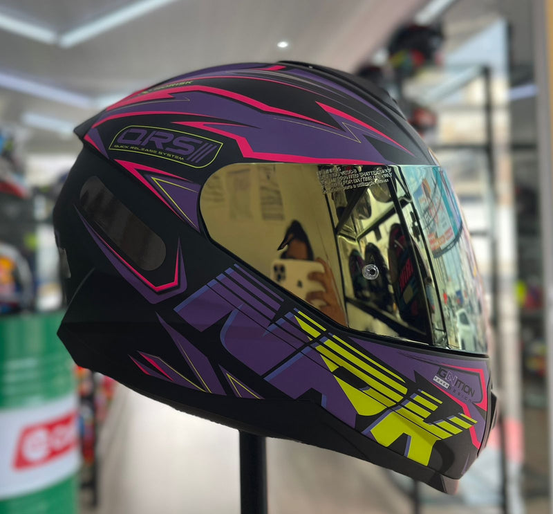 Capacete Norisk RAZOR GHOST MATTE BLACK PURPLE